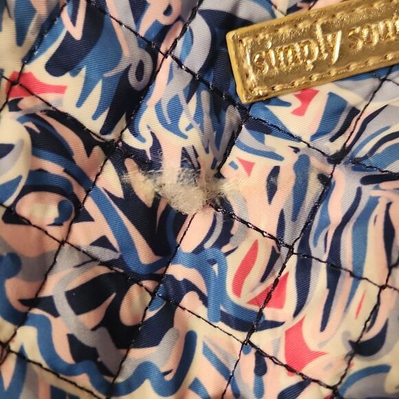 Simply Southern Blue & Purple Leaf Print Backpack - Picture 9 of 11